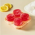 thumbnail image 1 of 2 Inch 3D Silicone Rose Ice Molds,Large Flower Ice Cube Molds,4 Cavity Fun Ice Tray Shapes,Easy Release,For Cocktail,Brandy,Juice,Wine,Whiskey(Orange), 1 of 7