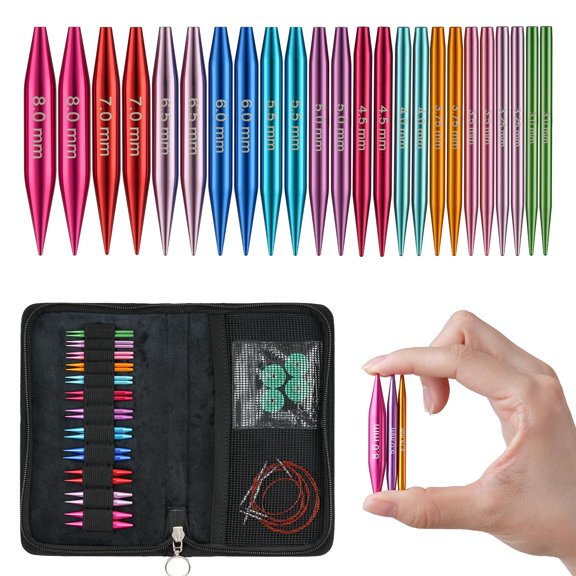 2-Inch (5.5cm) Interchangeable Knitting Kit for Socks, Hats, Small-Circumference Projects