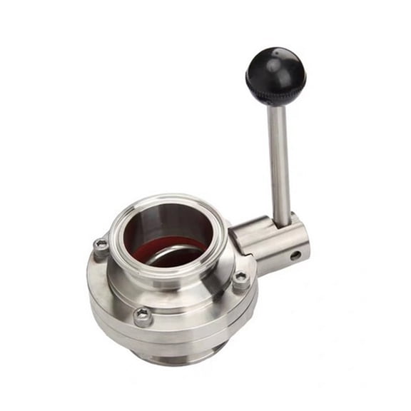 2" Inch 51mm Ss304 Stainless Steel Sanitary 2" Tri Clamp Ferrule Od 64mm Butterfly Valve Homebrew Beer Water Pump Sanitary Ware ,Stable Performance