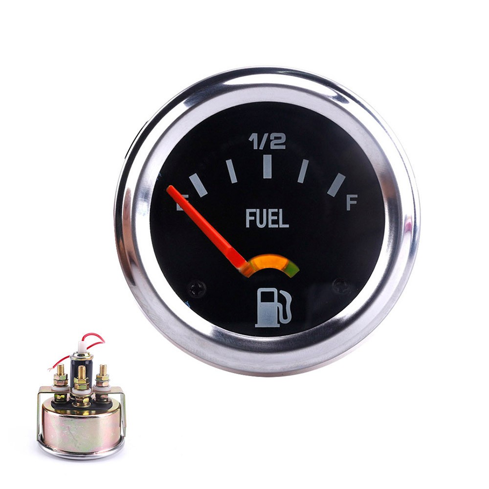 2-Inch 52mm-Mechanical Auto Car Fuel Level Gauge Meter E-1/2-F Pointer 12V