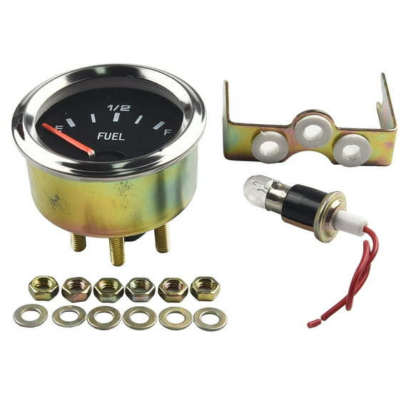 2-Inch 52mm Mechanical Auto Fuel Level Gauge Meter E-1/2-F Pointer 12V In-vehicle Fuel Level Display Accessory