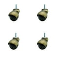 thumbnail image 1 of 2 Inch Antique Brass Hooded 5/16 Inch Threaded Stem Ball Caster Set of 4 SCC, 1 of 2