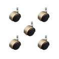 thumbnail image 1 of 2 Inch Antique Brass Hooded Nylon Twin Wheel Grip Ring Chair Casters Set 5 SCC, 1 of 2