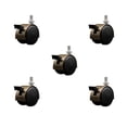 thumbnail image 1 of 2 Inch Antique Metal Hood Twin Caster Locking Nylon Wheel 3/8 Thread Stem Set 5, 1 of 2