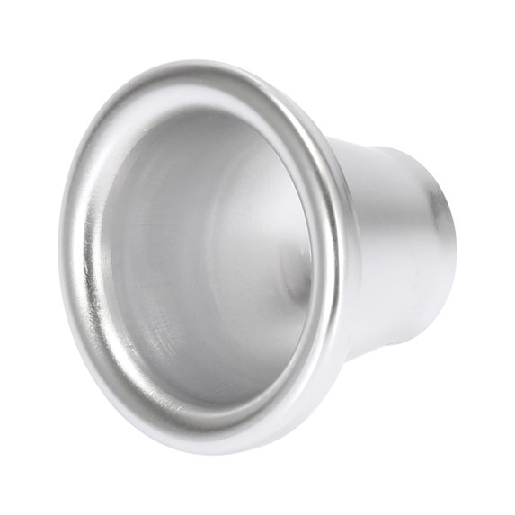 2 Inch Auto Bellmouth Velocity Stack Adapter Air Intake Turbo Horn Air Inlet Decorative Cover Silver Tone