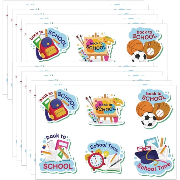 2 Inch Back to School Stickers First Day of School Reward Stickers Gift Tags for Kids - Welcome Back to School Party Decorations Labels 120pcs blue
