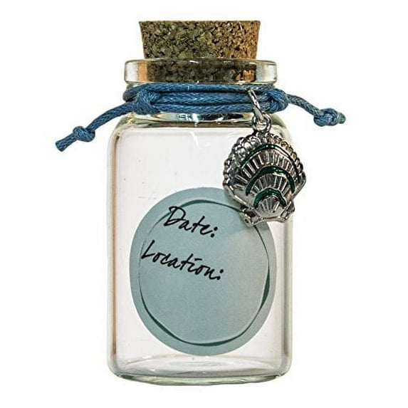 2 Inch Bracelet and Beach Sand Keepsake Jar (Scallop Shell)