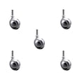 thumbnail image 1 of 2 Inch Bright Chrome Ball Caster – 7/16 Inch Grip Ring Stem – Set of 5 – SCC, 1 of 2
