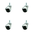 thumbnail image 1 of 2 Inch Bright Chrome Hooded 3/8 Inch Threaded Stem Ball Casters Set of 4 SCC, 1 of 2