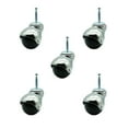 thumbnail image 1 of 2 Inch Bright Chrome Hooded Grip Neck Ball Casters Set of 5 Service Caster, 1 of 2