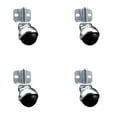 thumbnail image 1 of 2 Inch Bright Chrome Polyolefin Ball Caster– Side Mount Bracket – Set of 4 –SCC, 1 of 2