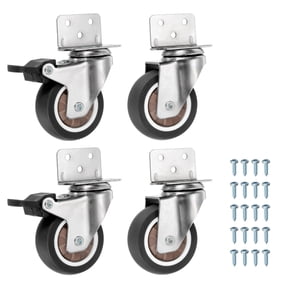 Kit De 4 Roues Rétractables Pour établi - Capacité 660 Lb (300 Kg) - Roues 2,5 Pouces - Neuf