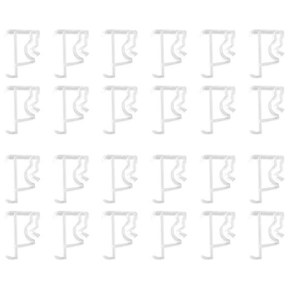 2 Inch Clear Blind Clips for Valance, Hidden Valance Wood or Faux Horizontal Blinds (24 Pieces)