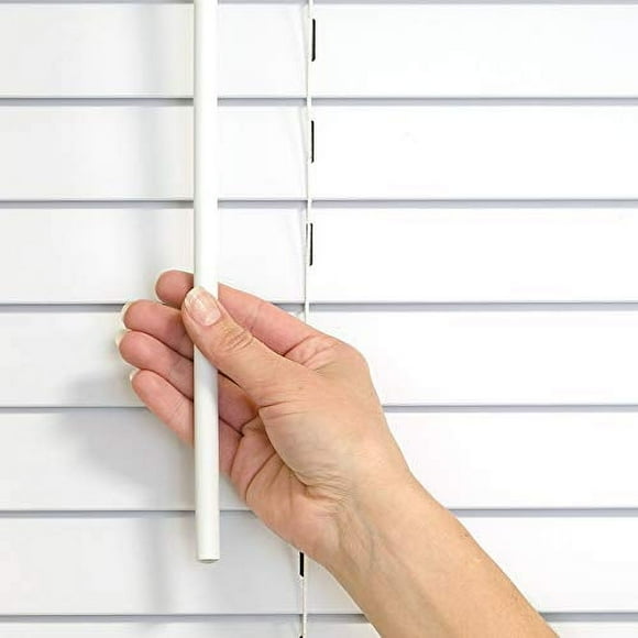 2 Inch Cordless Room Darkening Faux Wood Blind - 27" W x 48" L - White, Over 1,000 Custom Sizes Starting at 18.97, Inside or Outside Mount, Venetian Shades for Interior Windows by Lumino
