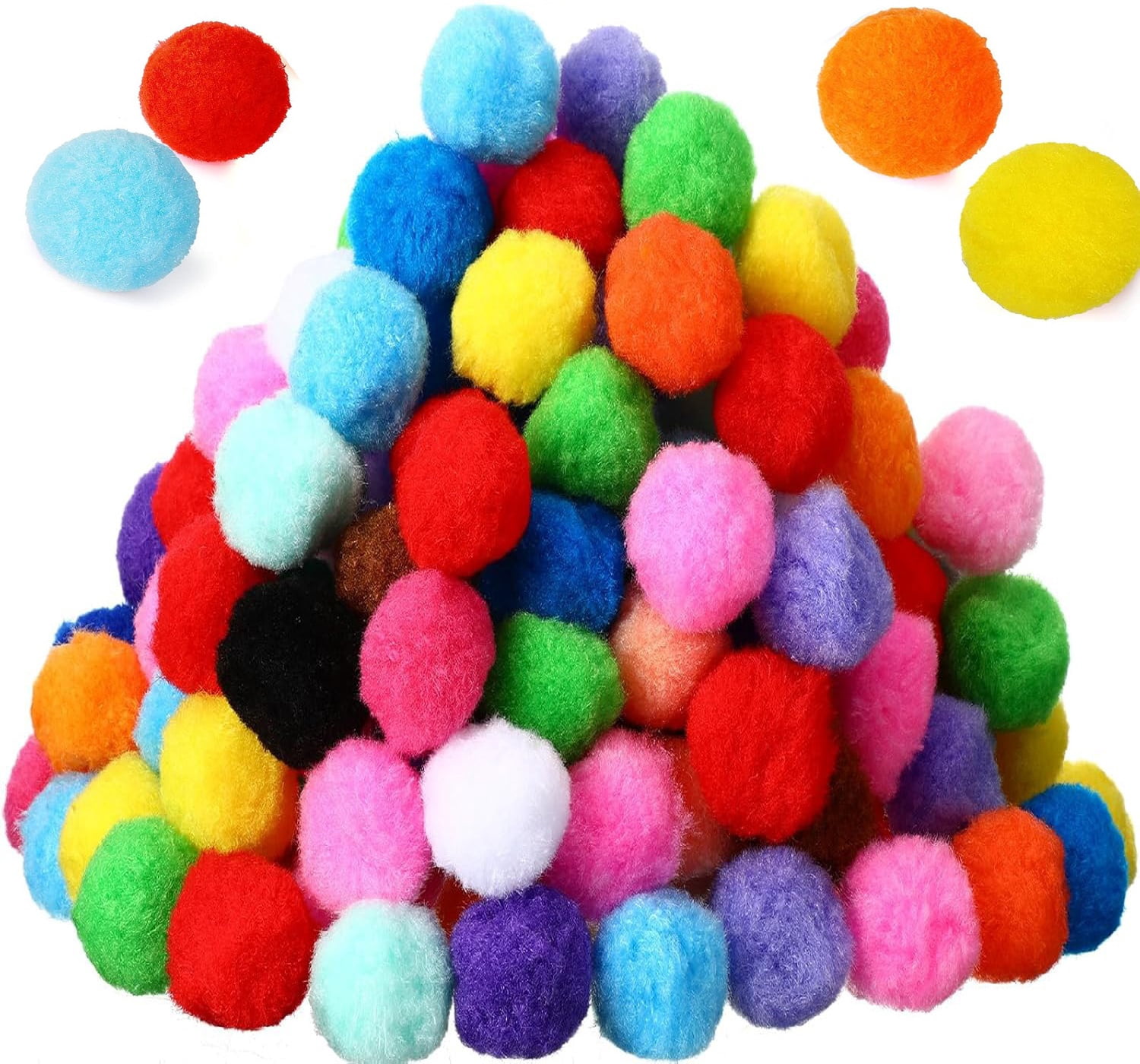 2 Inch Craft Pom Poms,TGY 72 Pcs Arts and Crafts Pom Poms,Soft Fuzzy Pom Poms Balls for DIY Decorations