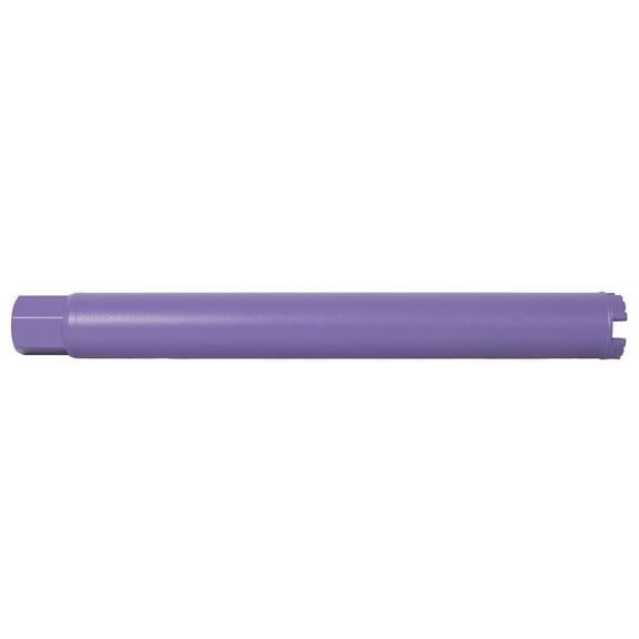 2 Inch Diamond Core Drill Bit 1-1/4"-7 Thread - Wet/Dry for Cured Concrete with Rebar, Brick, Stone, Masonry - Purple Steel