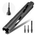 thumbnail image 1 of 2-Inch Diamond Core Drill Bit,9.5-Inch Depth,5/8-11 Thread,Includes 3 Adapters,Pilot Drill and Hex Wrench for Concrete and Masonry Projects, 1 of 7