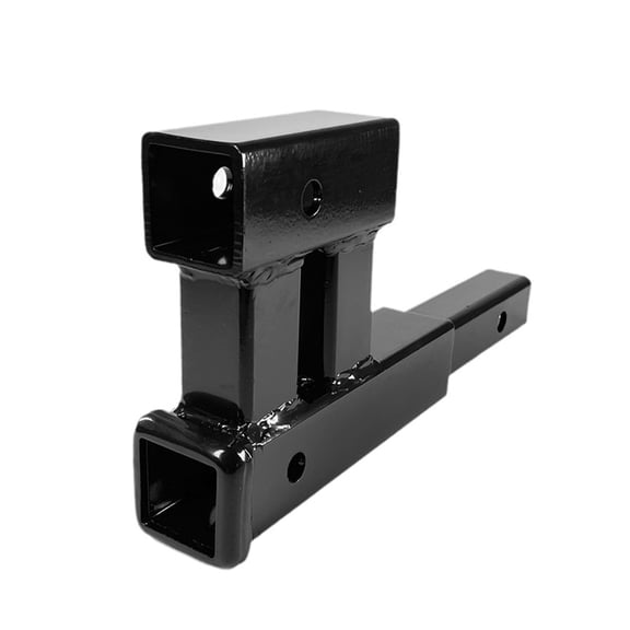 2 Inch Dual Truck Trailer Hitch Receiver Rise Drop Adapter Extender Double Extension RV Parts Van Camper Accessories Caravan ,Easy to Use