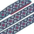 thumbnail image 1 of 2 Inch Embroidered Woven Ribbon 7 Yards Vintage Jacquard Ribbon Boho Flowers Straps Ribbon Fabric Trim Ribbon for Bohemian Persian Clothes Bag Holiday Christmas Decor Gift Wrap Decor, 1 of 9