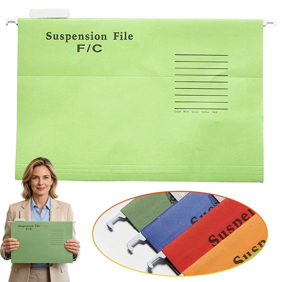 2 Inch Expandable Letter Size Hanging File Folder, Single Pack Manila Paper Suspension Filing Folder with 1/5-Cut Adjustable Tabs, Document Storage Organizer for Home, classroom supplies and Office