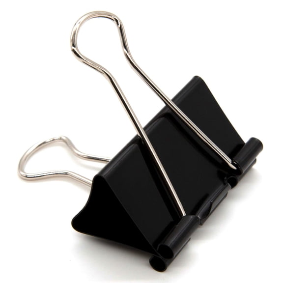 2-Inch Extra Large Binder Clips, 24 Pack Big Paper Clamps for Office Supplies, , Home, Documents, Black