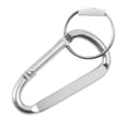 thumbnail image 1 of 2 Inch Extra Small Carabiner Key Chain - Silver Chrome, 1 of 2