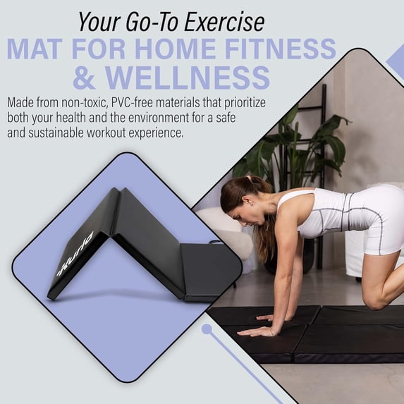 2-Inch Extra Thick Yoga Mat – Black Foam Cushion Mat for Yoga, Pilates, and AB Workouts | Wide Exercise Mat for Home Gym & Fitness Essentials | Perfect for At-Home Workouts and Yoga Stretching