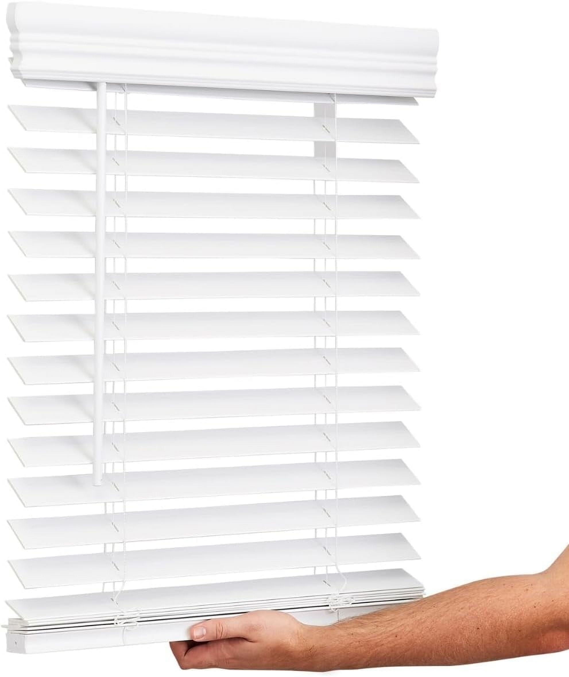 Cheap 2 Inch Faux Wood Blinds 2 Inch Faux Wood Blind, Cordless, 39" Wide X 84" Long, Window Blinds