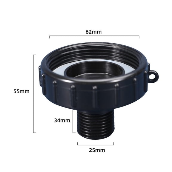 2 Inch Female To 3/4 Inch Male Thread Adapter,For IBC Water Tank And Garden Hose Connection, Plastic(1-piece set)