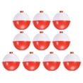 thumbnail image 1 of 2 Inch Fishing Bobbers, Plastic Push Button Round Fishing Float, Red and White 20 Pack, 1 of 6