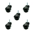 thumbnail image 1 of 2 Inch Flat Black Hooded 5/16 Inch Threaded Stem Ball Caster Set of 5 SCC, 1 of 2
