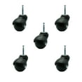 thumbnail image 1 of 2 Inch Flat Black Hooded Grip Neck Ball Casters Set of 5 Service Caster, 1 of 2