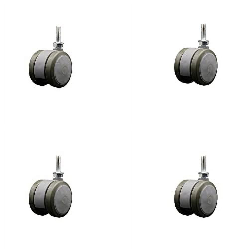 2 Inch Floor Office Chair Casters Gray NonMarking Thermoplastic