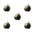 thumbnail image 1 of 2 Inch Floor Safe Antique Hooded Twin Wheel Caster 5/16 Threaded Stem Set 5, 1 of 2