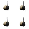 thumbnail image 1 of 2 Inch Floor Safe Antique Hooded Twin Wheel Caster Grip Neck Stem Set of 4, 1 of 2
