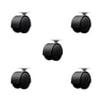 thumbnail image 1 of 2 Inch Floor Safe Black Hooded Twin Wheel Caster Top Plate Set of 5 SCC, 1 of 2