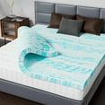 thumbnail image 1 of ZUNMOS 2 Inch Mattress Topper Full Size, Memory Foam Cooling Gel Swirl Infused Bed Topper for Back Pain, CertiPUR-US Certified, 1 of 8