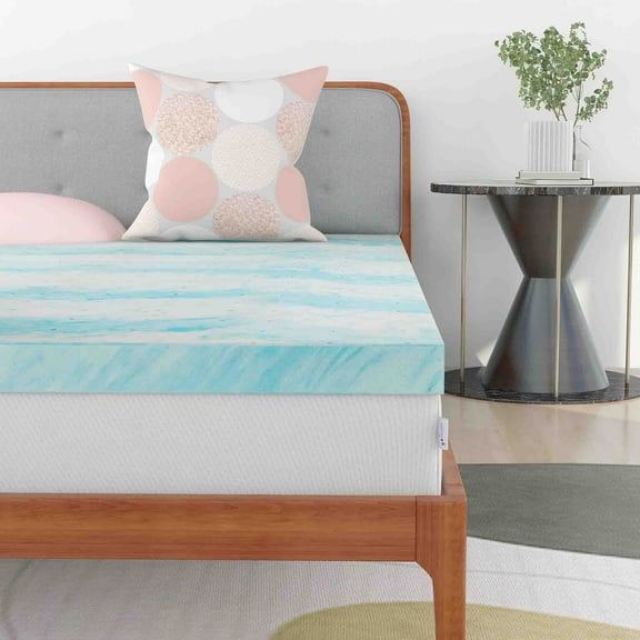 2 Inch Gel Memory Foam Mattress Topper, Ventilated Foam Bed Topper, Comfort Body Support & Pressure Relief, CertiPUR-US Certified, Queen Mattress Topper