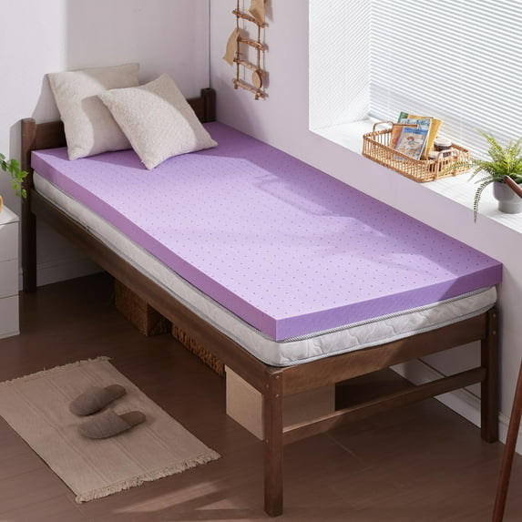 2 Inch Gel Memory Foam Mattress Topper Ventilated Soft Pad Breathable Bed Certipur-us Certified Size