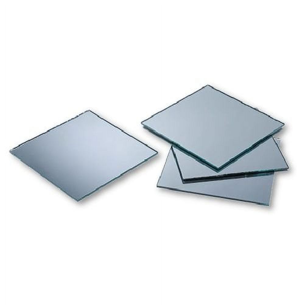 Set of 100pcs Small Square Glass Crafts, Real Glass Mirror Mosaic Tiles  (2x2CM)
