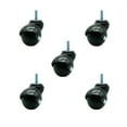 thumbnail image 1 of 2 Inch Gloss Black Hooded 3/8 Inch Threaded Stem Ball Casters Set of 5 SCC, 1 of 2