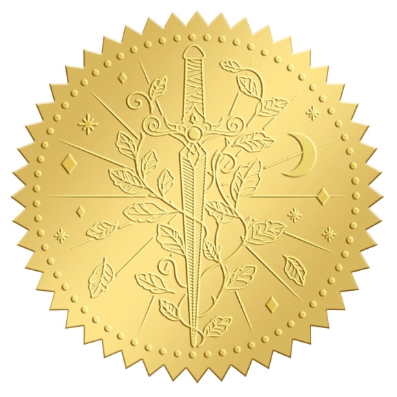 2 Inch Gold Embossed Envelope Seals Stickers 100pcs Round Adhesive Embossed Foil Seals Stickers Envelope Label for Wedding