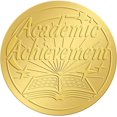 thumbnail image 1 of 2 Inch Gold Embossed Envelope Seals Stickers Academic Achievement Book 100pcs Adhesive Embossed Foil Seals, 1 of 9