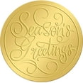 thumbnail image 1 of 2 Inch Gold Embossed Envelope Seals Stickers Season’s Greetings 100pcs Round Adhesive Embossed Foil Seals Stickers, 1 of 7