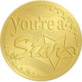 thumbnail image 1 of 2 Inch Gold Embossed Envelope Seals Stickers You're A Star 100pcs Embossed Foil Seals Adhesive Gold, 1 of 9