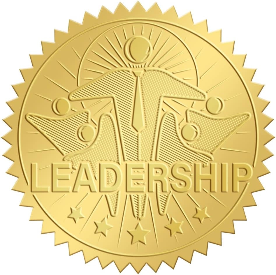 2 Inch Gold Foil Embossed Seals Stickers Outstanding Achievement Award ...