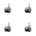 thumbnail image 1 of 2 Inch Gray Floor Safe Twin Wheel Casters 7/16 Grip Ring Stem Set of 4 SCC, 1 of 2