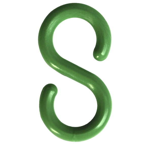 2 Inch Green S-Hooks (10 Pk)