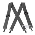 thumbnail image 1 of RYZNBY 2 Inch Grey Suspenders for Men Adjustable Elastic Work Suspender with 4 Snap Hooks for Big and Tall, 1 of 6