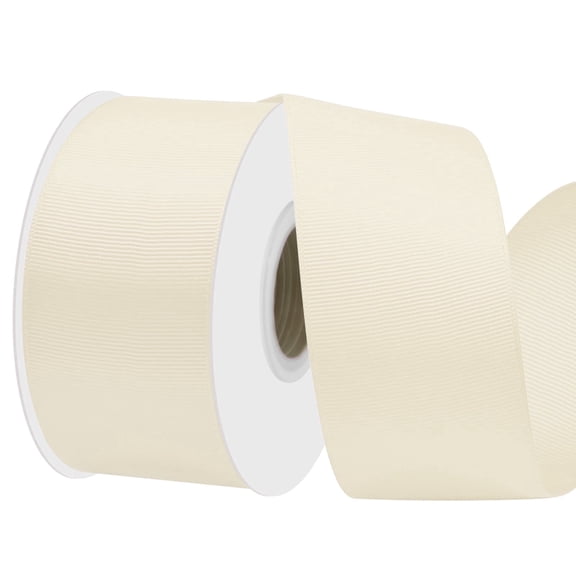 2 Inch Grosgrain Ribbon - 25Yards Craft Ribbon for Gift Wrapping, Wedding Decor, Hair Bows & DIY Projects Cream